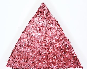 Coral Pink Loose Fine Glitter .025" Hex 0.6mm 1/40  Solvent Resistant Glitter