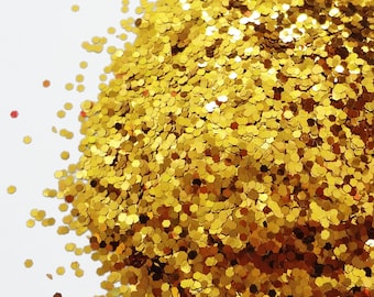 Rich Gold Loose Glitter .040" Hex 1mm 1/24