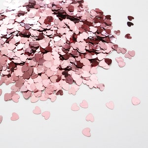 Sweet Pink Heart Shape Glitter 3mm