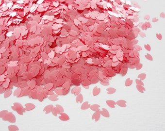 Translucent Deep Pink Cherry Blossom Flower Petals Glitter 3mm x 2mm Sakura Petals