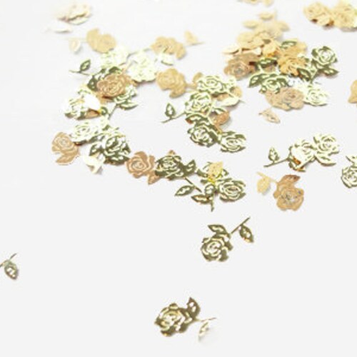 1 Sheet 3D Rose Gold Flower Nail Stickers Nail Art Stickers Etsy