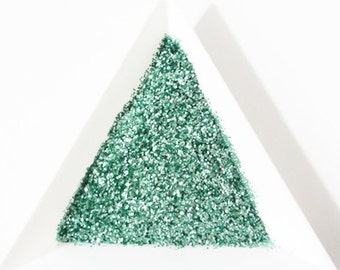 Seafoam Pearl Mint Loose Glitter, .015" Hex, Solvent Resistant Glitter