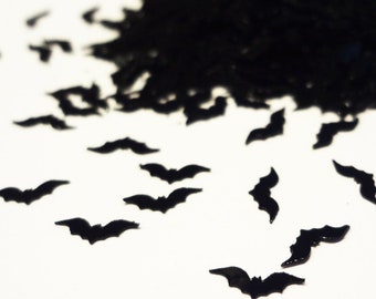 Black Bat Glitter Spooky Sequin Confetti 8mm x 3mm