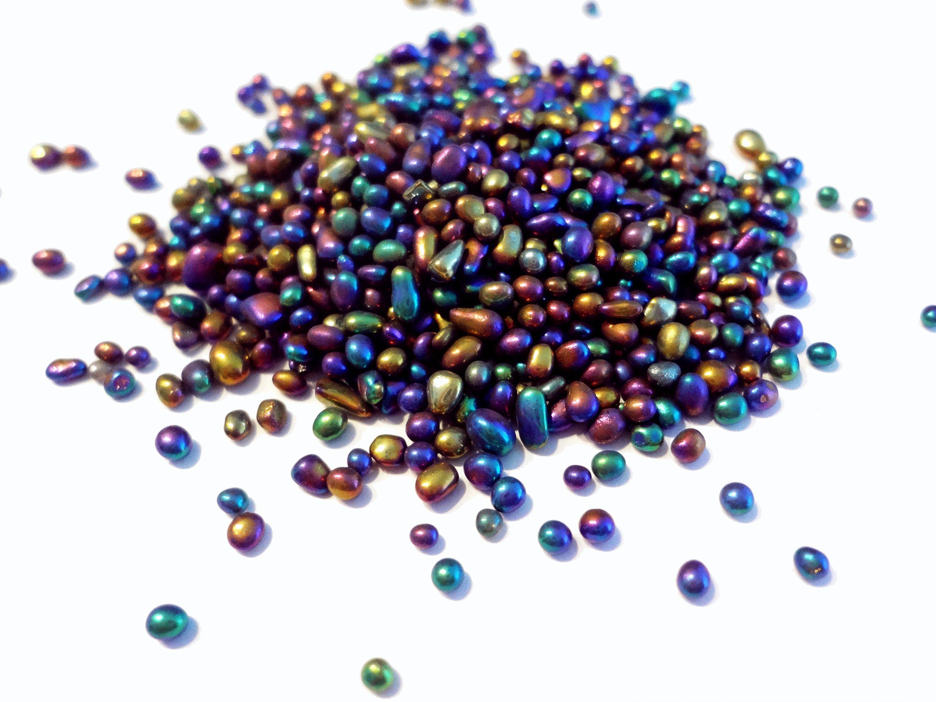 10g Irregular Holographic Rainbow Iridescent Beads/ Colorful