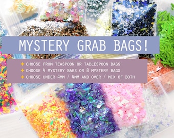 Mystery Grab Bags. TSP Bags or TBSP bags. Iridescent, Holographic, Shapes, Sequins, Mixes May Be Included!