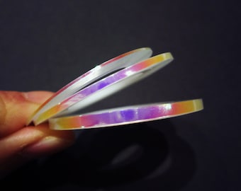 Iridescent Translucent Nail Tape, Choose thickness 1mm, 2mm, or 3mm