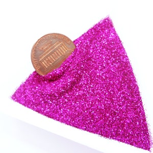 Shocking Pink Loose Ultra Fine Glitter .008 Hex 0.2mm 1/128 image 2