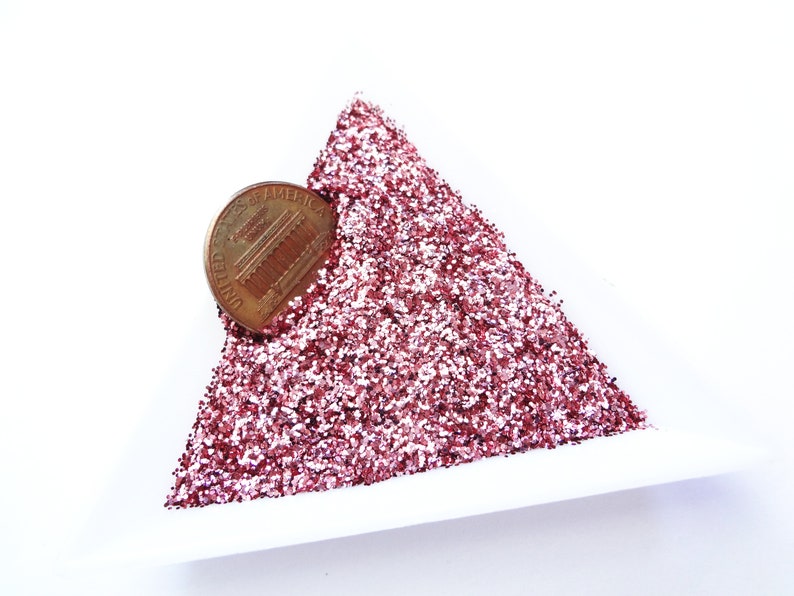 Sweet Pink Loose Glitter .015 Hex 0.4mm 1/64 image 3