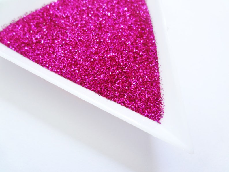 Shocking Pink Loose Ultra Fine Glitter .008 Hex 0.2mm 1/128 image 3