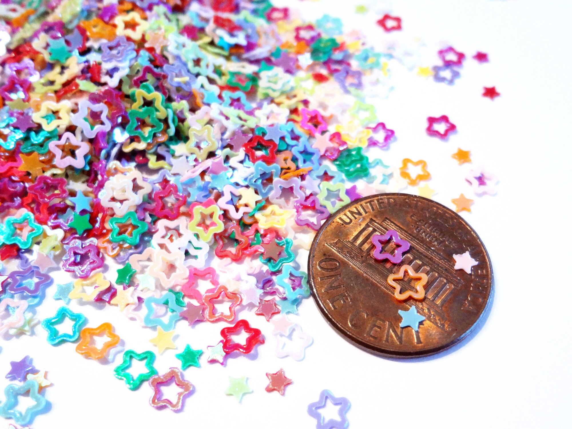 Glitter Mix SEEING STARS Multicolor Iridescent Hollow and Etsy
