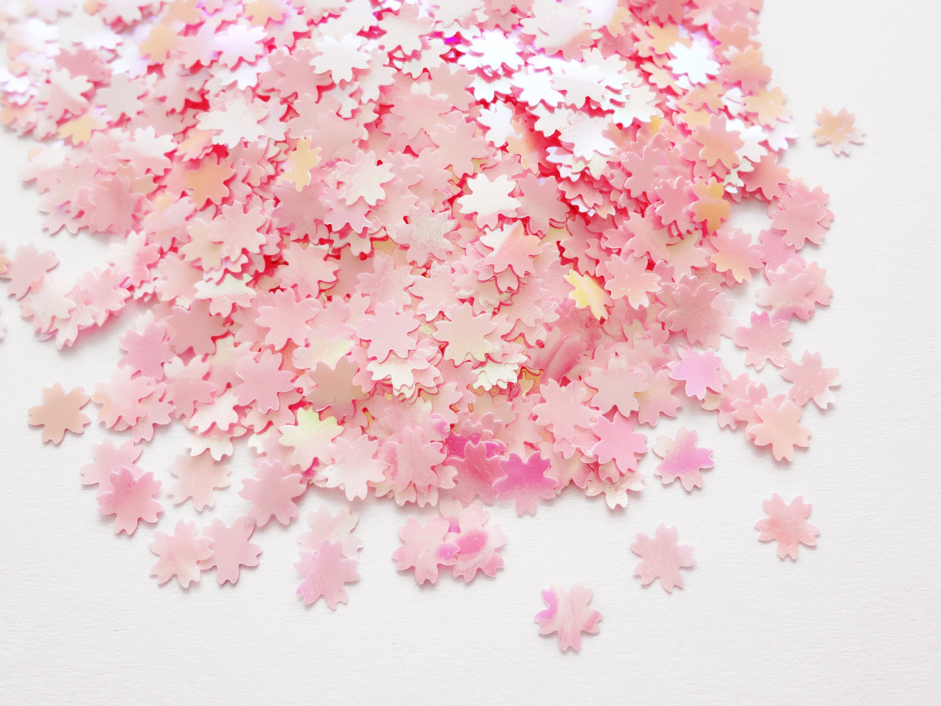 Iridescent Pink Cherry Blossom Flower Glitter 5mm Sakura - Etsy