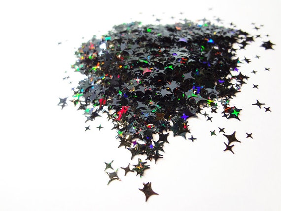 Iridescent Four Point Stars Glitter, 2mm, 4mm and 5mm mix, Solvent Res –  decopopshop