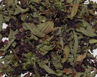 Teas2u Organic Thai Basil Dried Herbal Tea Leaves & Flowers (Caffeine Free)