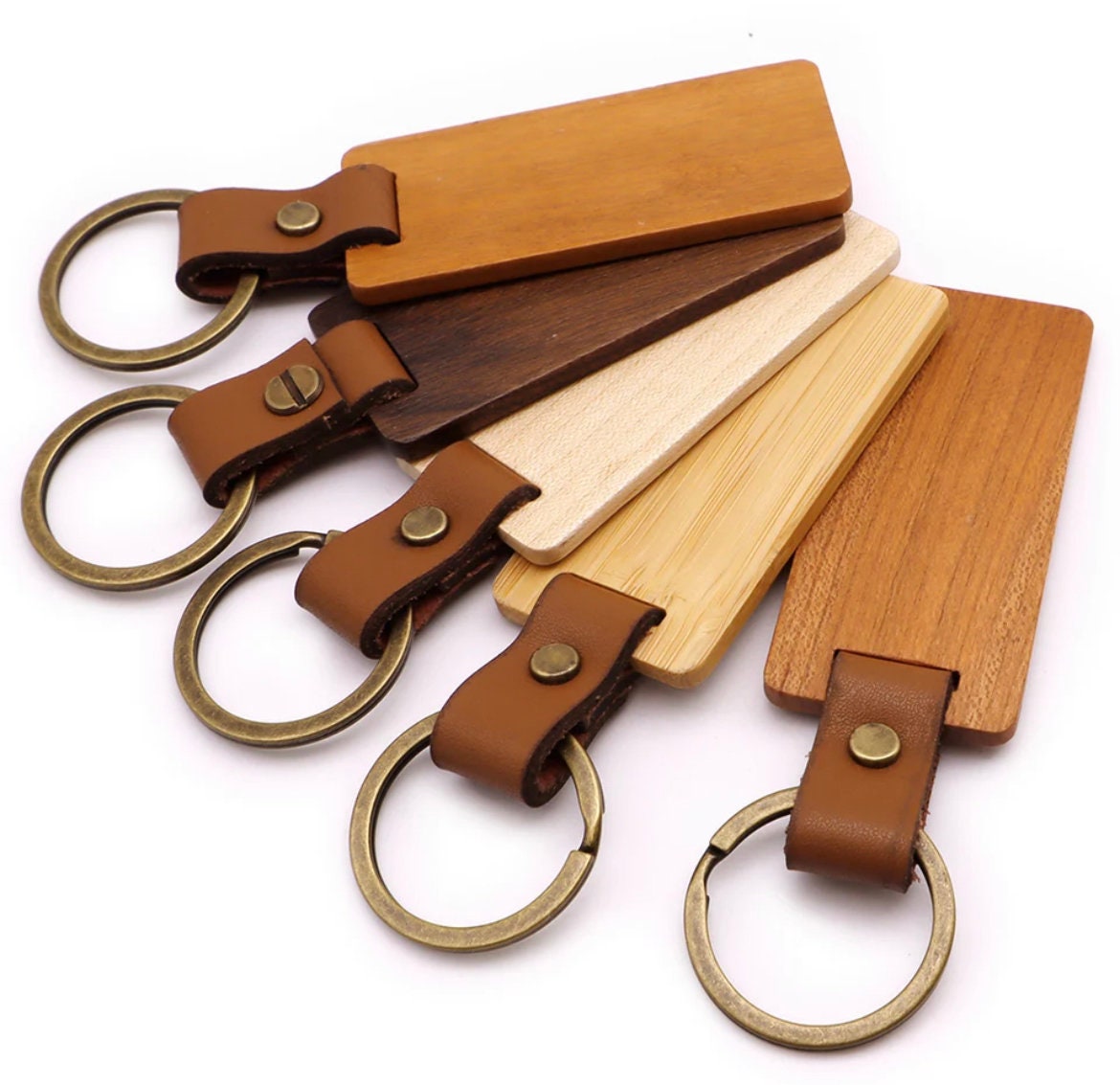 TEHAUX 70 Pcs Wooden Keychain Blank Wooden Sign Wood Crafts to Paint  Unfinished Wooden Key Ring Key Tag Wood Blanks for Keychains Wood Keychain  Blanks