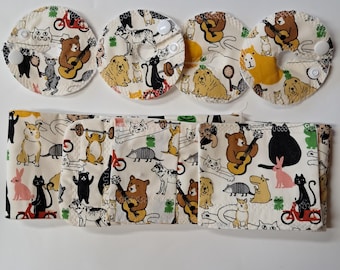 Cover for g tube. Feeding Tube Belt with easy access flap and 4 pads