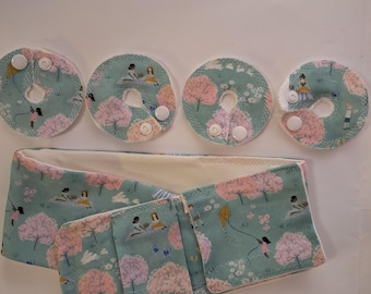 Gtube or feeding tube belt with 4 pads