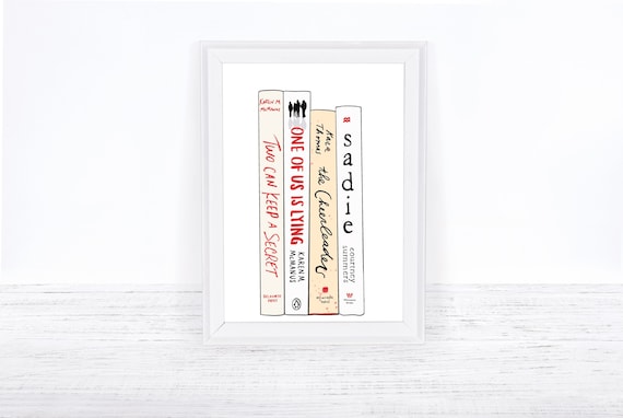 Custom Book Spine Art BookTok Book Poster DIGITAL DOWNLOAD Book Stack Book Lover, Librarian, Book Club or English Teacher Gift Bookish Gifts