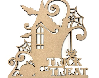 Personalised or Generic Haunted House Halloween decoration