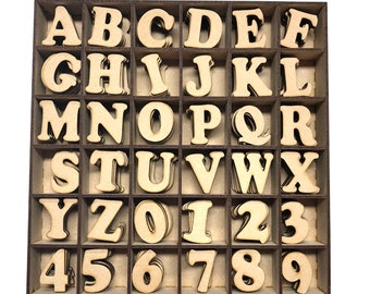 Wood letters, numbers & symbols- Ready to decorate and personalise - 4cm high - Bare wood