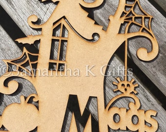 Personalised or Generic Haunted House Halloween decoration