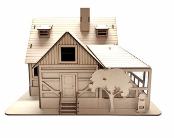Large Cabin MDF model Kit - DIY