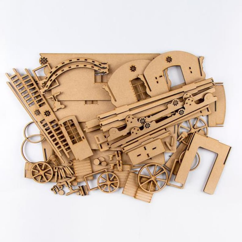 3D DIY MDF Model Kit Large Gypsy Caravan vardo Scale - Etsy UK