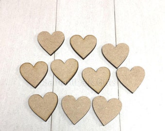 Hearts MDF - various sizes 3cm-10cm - Perfect extras for family tree set