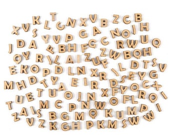 2 cm MDF Alphabet set - 5 Alphabets (130 letters)