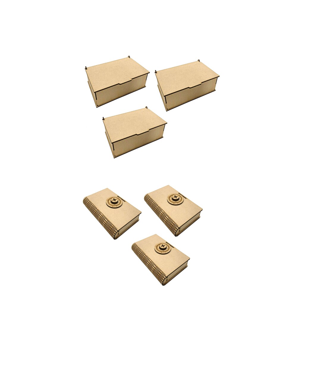 6 MDF Box Bundle - Flip Top and Locking Book Boxes - Etsy