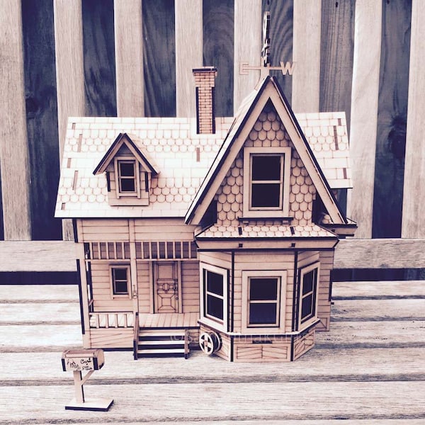 Ready built - House detailed in MDF - Unpainted