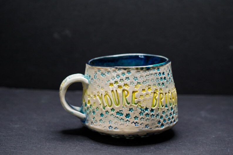 Ceramic Gracie Abrams Quote Stars Blowing Smoke Lyrics With Handle and