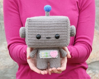 PATTERN: Cuddle-Sized Beep and Boop the Robot Twins Amigurumi, Crocheted Robot, Robot Toy Tutorial, PDF Crochet Pattern