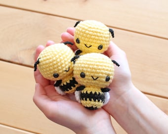 PATTERN: Burt the Baby Honey Bee Amigurumi, Crocheted Bumble Bee Pattern, Bee Toy Tutorial, PDF Crochet Pattern