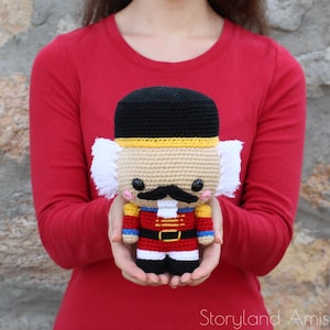 PATTERN: Cuddle-Sized Nutcracker Amigurumi, Crocheted Nutcracker Pattern, Nutcracker Ballet Toy Tutorial, PDF Crochet Pattern