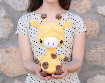 PATTERN: Cuddle-Sized Giraffe Amigurumi, Crocheted Giraffe Pattern, Giraffe Toy Tutorial, PDF Crochet Pattern, Português, Deutsche, Español