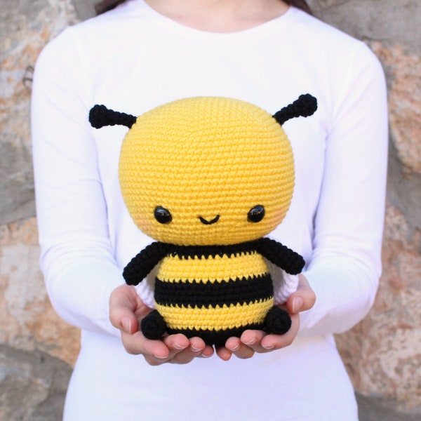 MUSTER: Hummel-Amigurumi in Kuschelgröße, Häkelmuster für Honigbienen, Anleitung für Bienenspielzeug, PDF-Häkelmuster