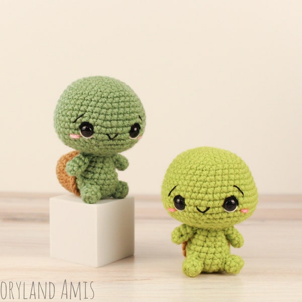 PATTERN: Tuck the Baby Tortoise Amigurumi, Crocheted Turtle Pattern, Reptile, Toy Tutorial, PDF Crochet Pattern