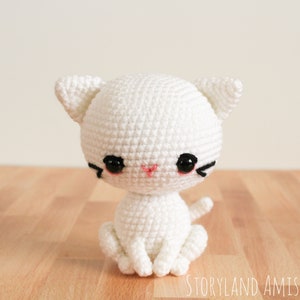 PATTERN: Cupcake the Kitty Amigurumi, Crocheted Cat Pattern, Kitten Toy Tutorial, PDF Crochet Pattern image 2