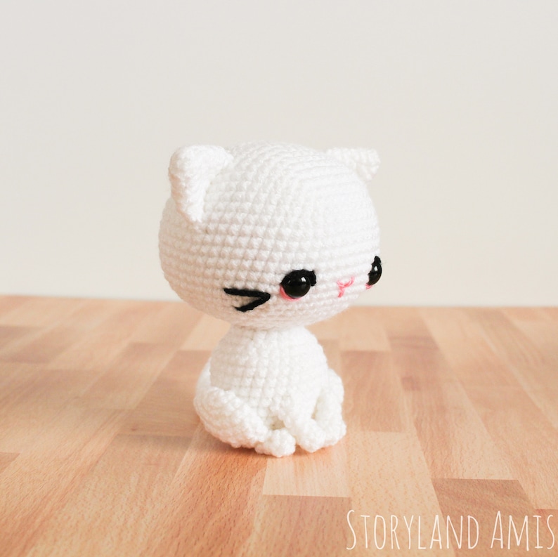 PATTERN: Cupcake the Kitty Amigurumi, Crocheted Cat Pattern, Kitten Toy Tutorial, PDF Crochet Pattern image 5