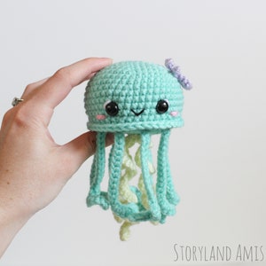 PATTERN: Mochi the Jellyfish Amigurumi, Crocheted Sea Creature Pattern, Ocean, Jellyfish Toy Tutorial, PDF Crochet Pattern image 2