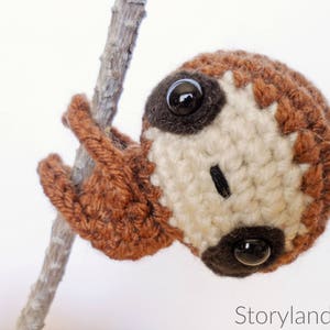 PATTERN: Zippy the Baby Sloth Amigurumi, Crocheted Sloth Pattern, Sloth Toy Tutorial, PDF Crochet Pattern image 1