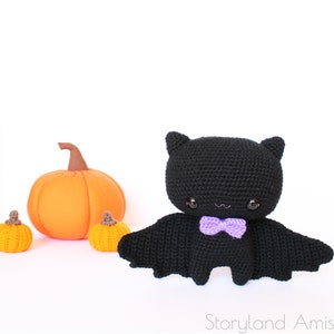 PATTERN: Cuddle-Sized Bat Amigurumi, Crocheted Bat Pattern, Bat Toy Tutorial, PDF Crochet Pattern, Halloween image 5