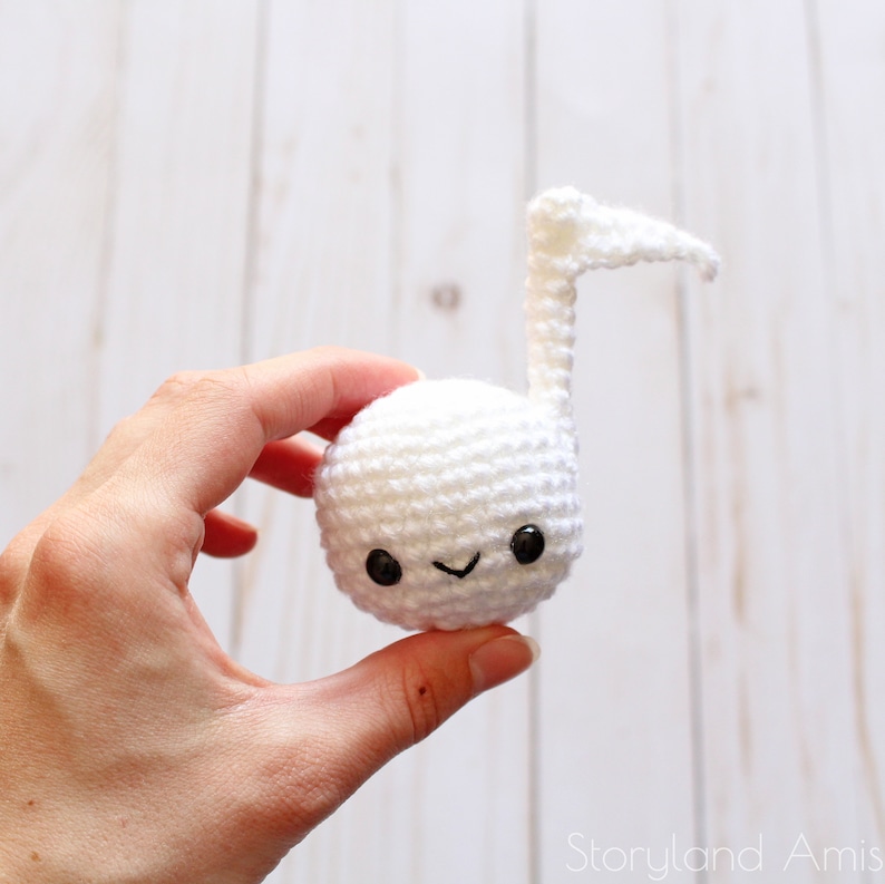 PATTERN: Grace the Music Note Amigurumi, Crocheted Eighth Note, Music Toy Tutorial, PDF Crochet Pattern image 3