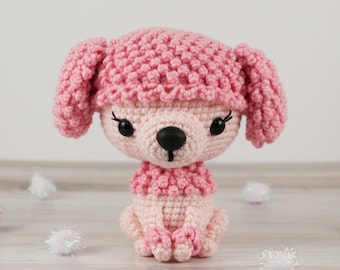 PATTERN: Polly the Poodle Amigurumi, Crocheted Dog Pattern, Puppy Toy Tutorial, PDF Crochet Pattern