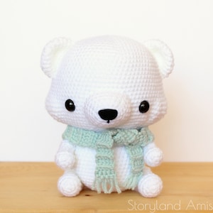 PATTERN: Cuddle-Sized Polar Bear Amigurumi, Crocheted Teddy Bear, Toy Tutorial, PDF Crochet Pattern, Holiday Winter Crochet image 2