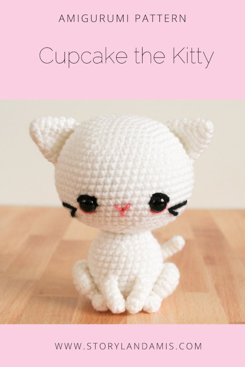 PATTERN: Cupcake the Kitty Amigurumi, Crocheted Cat Pattern, Kitten Toy Tutorial, PDF Crochet Pattern image 6