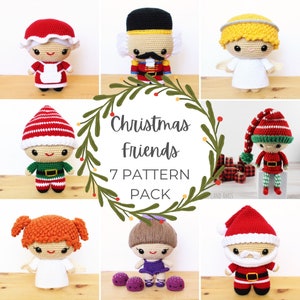6 PATTERNS Bundle Pack: Cuddle-Sized Christmas Amigurumi Pattern Pack, Crocheted Pattern, Toy Tutorial, PDF Crochet Pattern, Winter Crochet
