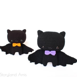 PATTERN: Cuddle-Sized Bat Amigurumi, Crocheted Bat Pattern, Bat Toy Tutorial, PDF Crochet Pattern, Halloween image 4