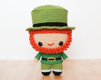 PATTERN: Cuddle-Sized Sean the Leprechaun Amigurumi, Crocheted St. Patrick's Day, Elf Toy Tutorial, PDF Crochet Pattern