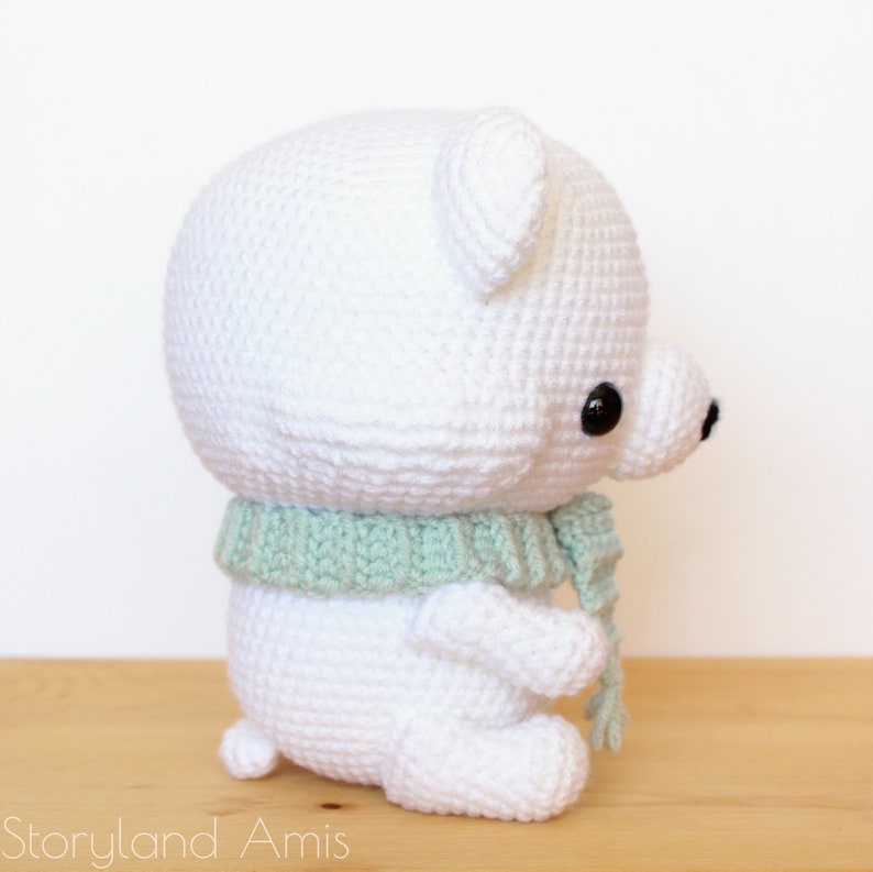 PATTERN: Cuddle-Sized Polar Bear Amigurumi, Crocheted Teddy Bear, Toy Tutorial, PDF Crochet Pattern, Holiday Winter Crochet image 3